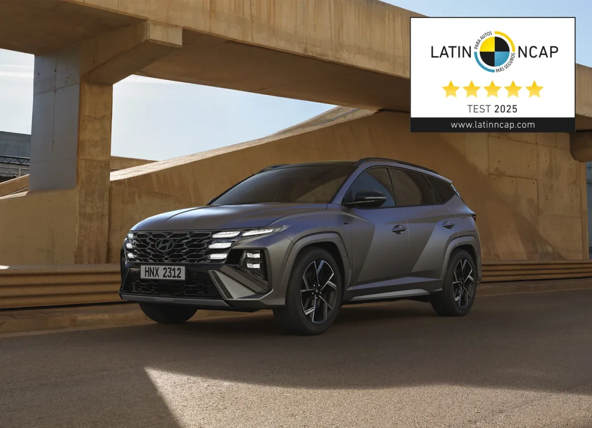 SUV Hyundai Tucson 2025 logra cinco estrellas en Clasificación de seguridad de Latin NCAP