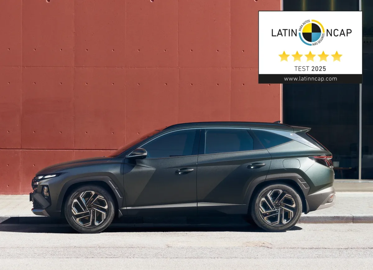 SUV Hyundai Tucson 2025 logra cinco estrellas en Clasificación de seguridad de Latin NCAP