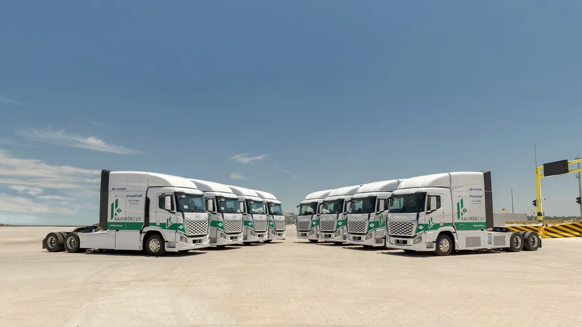 Hyundai Motor presenta la primera flota de camiones XCIENT propulsados por hidrógeno en Sudamérica